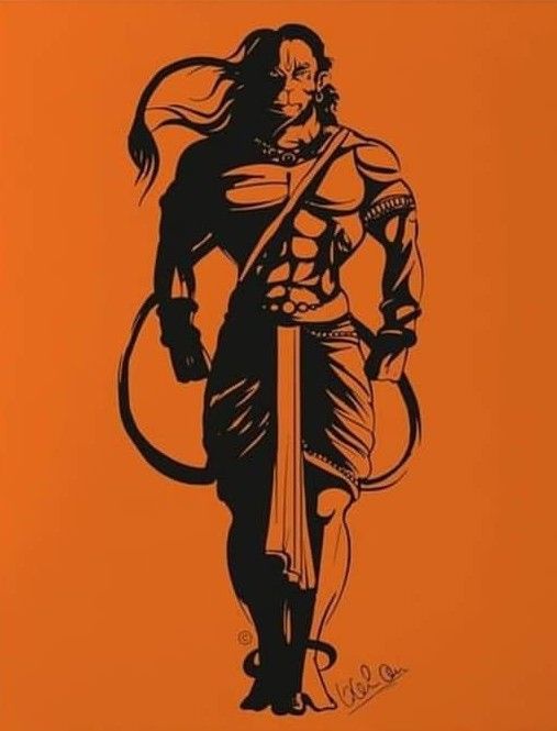 Mahabali Hanuman Hindu God Sticker Photo