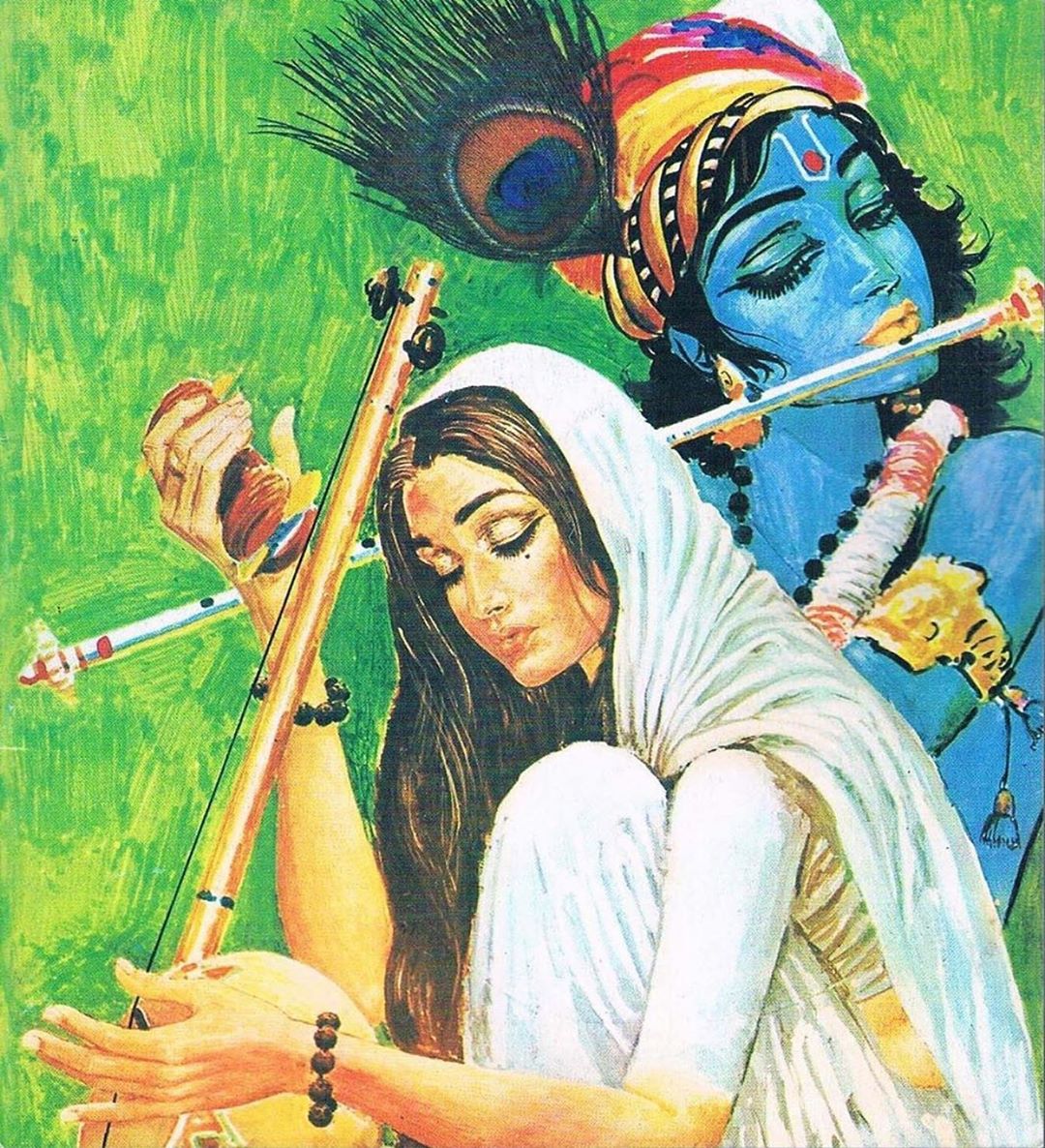 Meerabai Saint HD Painting for Krishna Lover