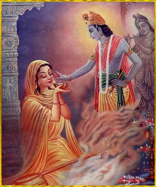 Saint Meera Bai Drinking Poison