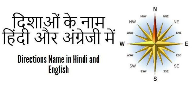  Directions Name in Hindi and English