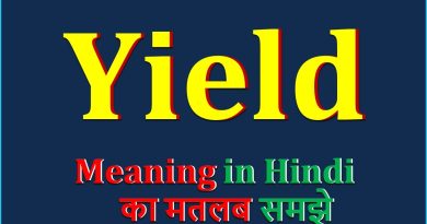 Yield Meaning in Hindi